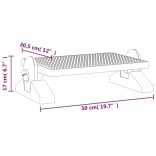 fekete lábtámasz 50 x 30,5 x 17 cm