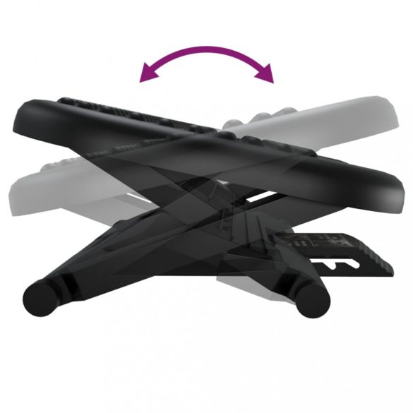 fekete lábtámasz 46 x 34,5 x 11 cm