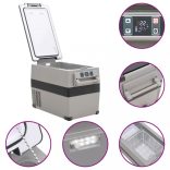 fekete-szürke PP és PE hűtőláda 35 l