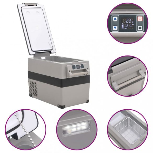 fekete-szürke PP és PE hűtőláda 55 l