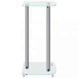 2 db 3 oszlopos ezüst edzett üveg hangszóróállvány