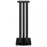 2 db 3 oszlopos fekete edzett üveg hangszóróállvány