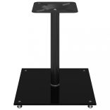 2 db 1 oszlopos fekete edzett üveg hangszóróállvány