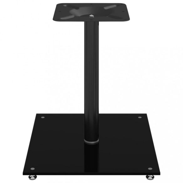 2 db 1 oszlopos fekete edzett üveg hangszóróállvány