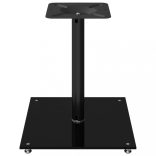 2 db 1 oszlopos fekete edzett üveg hangszóróállvány