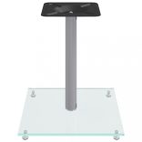 2 db 1-oszlopos ezüstszínű edzett üveg hangszóróállvány