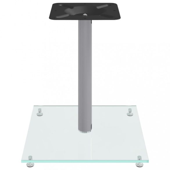 2 db 1-oszlopos ezüstszínű edzett üveg hangszóróállvány