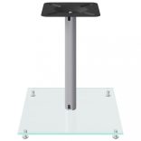 2 db 1-oszlopos ezüstszínű edzett üveg hangszóróállvány