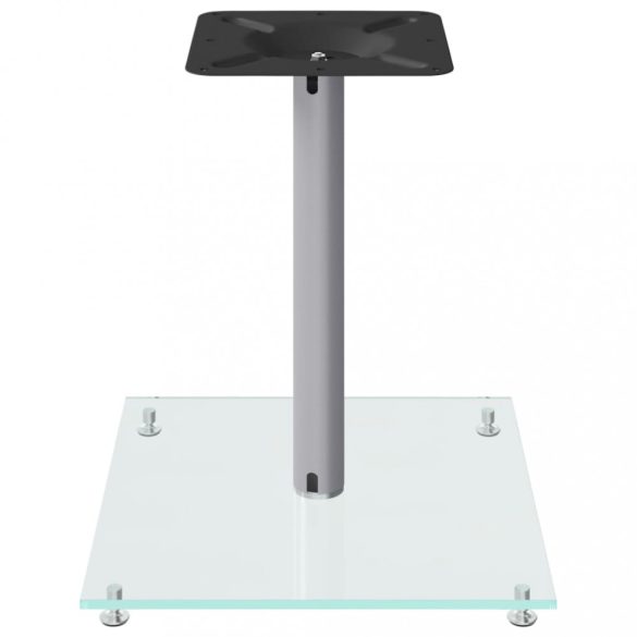 2 db 1-oszlopos ezüstszínű edzett üveg hangszóróállvány