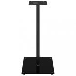 2 db 1 oszlopos fekete edzett üveg hangszóróállvány