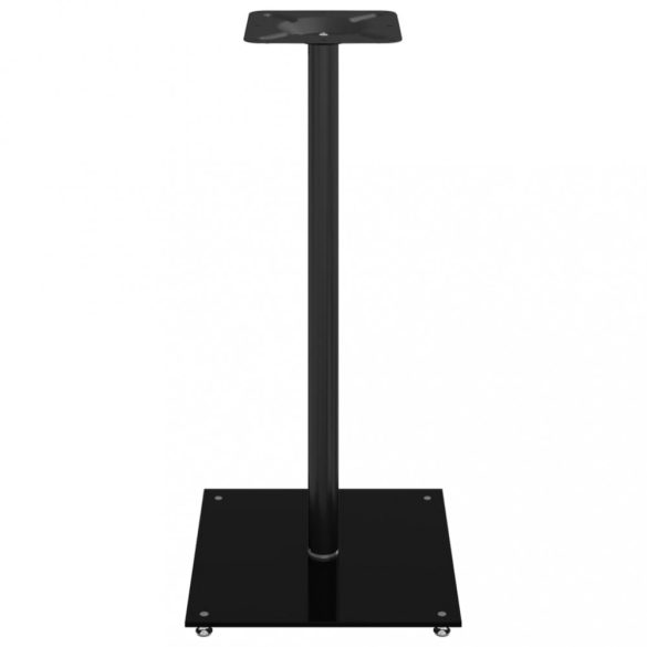 2 db 1 oszlopos fekete edzett üveg hangszóróállvány