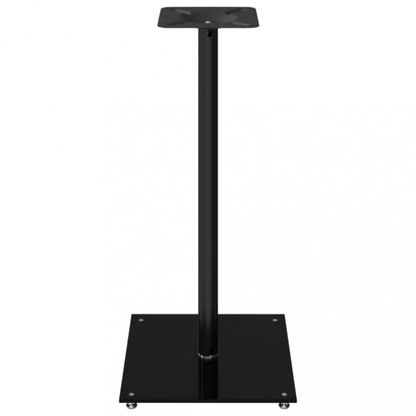 2 db 1 oszlopos fekete edzett üveg hangszóróállvány