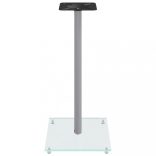 2 db 1-oszlopos ezüstszínű edzett üveg hangszóróállvány