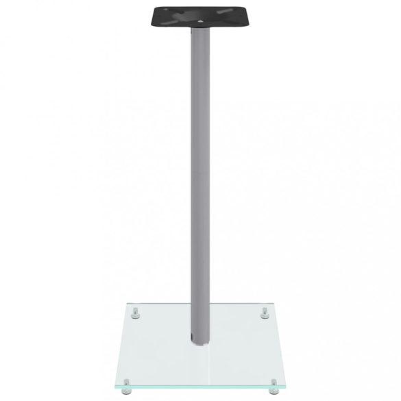 2 db 1-oszlopos ezüstszínű edzett üveg hangszóróállvány