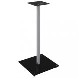 2 db 1 oszlopos fekete-ezüst edzett üveg hangszóróállvány