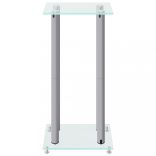 2 db 4 oszlopos ezüst edzett üveg hangszóróállvány