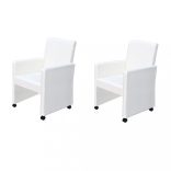 2 db fehér műbőr étkezőszék