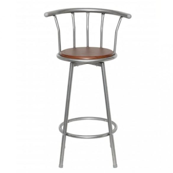 2 db barna acél bárszék