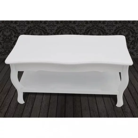 2 szintes fehér MDF dohányzóasztal