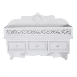 Fali polc/akasztó 3 fiókkal 2 kampóval