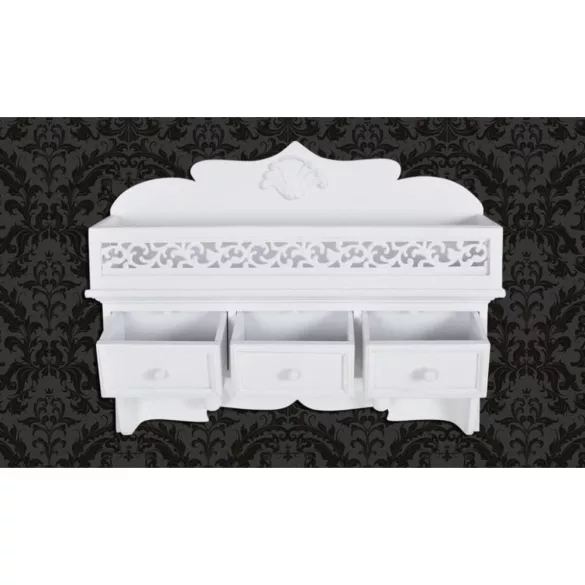 Fali polc/akasztó 3 fiókkal 2 kampóval