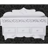 Fali polc/akasztó 3 fiókkal 2 kampóval