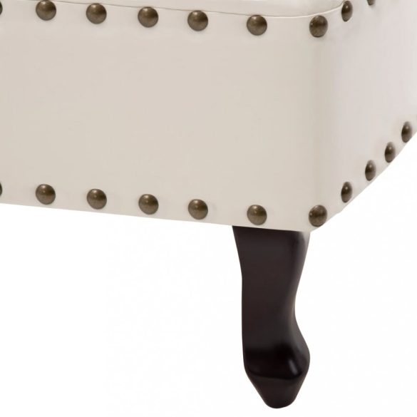 krémfehér műbőr dívány