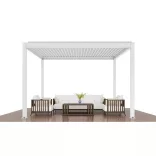 Motoros Bioklimatikus exkluzív kerti pergola / pavilon 3x4m fehér