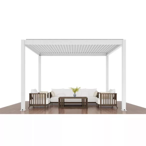 Motoros Bioklimatikus exkluzív kerti pergola / pavilon 3x4m fehér