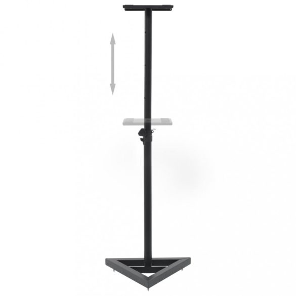 2 darab fekete acél stúdió monitorhangfal állvány