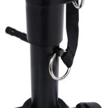 fekete billentyűzetállvány és szék