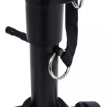 fekete dupla merevítésű billentyűzetállvány és szék