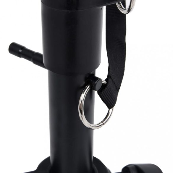 fekete dupla merevítésű billentyűzetállvány és szék