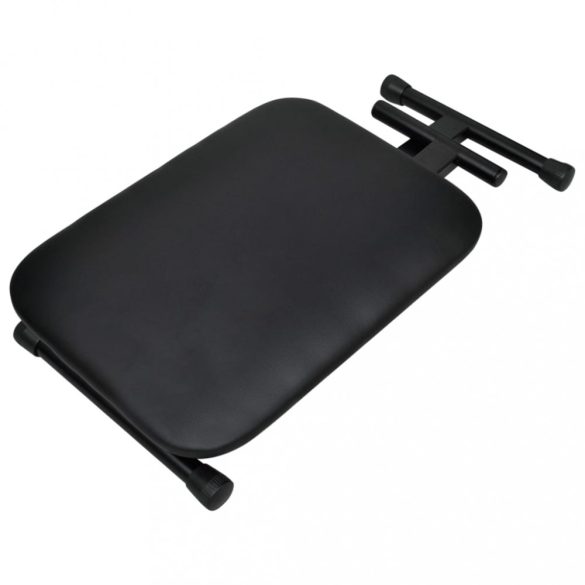 fekete dupla merevítésű billentyűzetállvány és szék