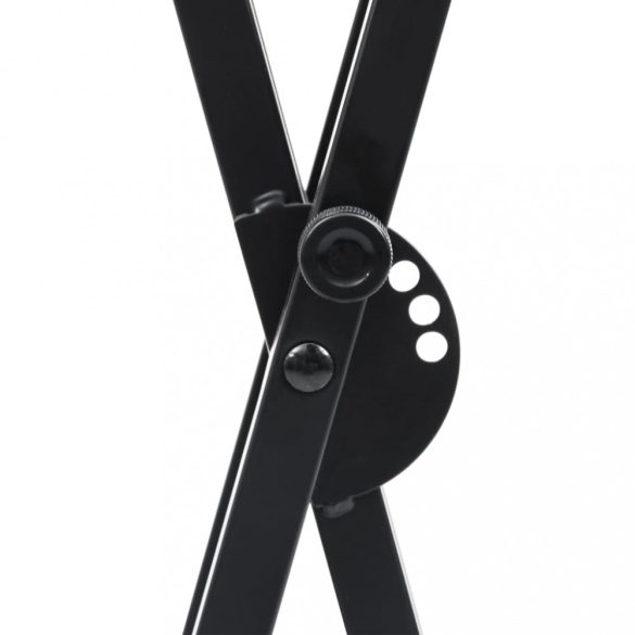 fekete dupla merevítésű billentyűzetállvány és szék