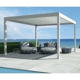 Motoros Bioklimatikus exkluzív kerti pergola / pavilon 3x6m fehér