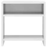 2 db magasfényű fehér szerelt fa éjjeliszekrény 40 x 30 x 40 cm