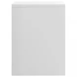 2 db magasfényű fehér szerelt fa éjjeliszekrény 40 x 30 x 40 cm