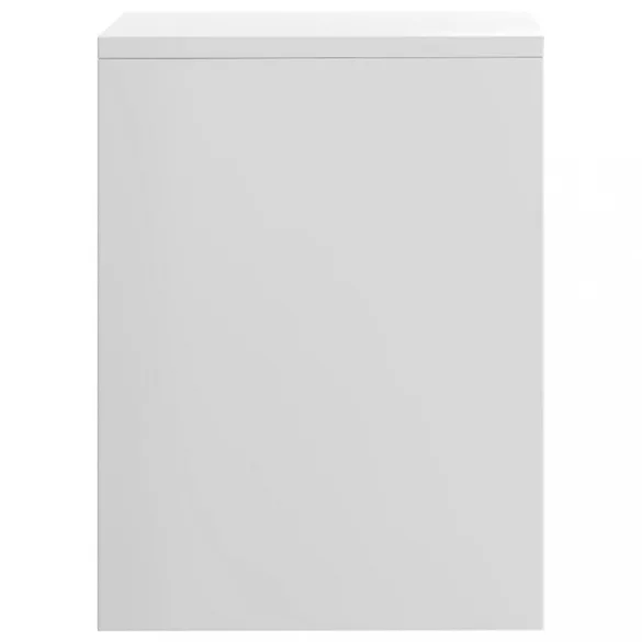 2 db magasfényű fehér szerelt fa éjjeliszekrény 40 x 30 x 40 cm