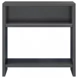 magasfényű szürke szerelt fa éjjeliszekrény 40 x 30 x 40 cm