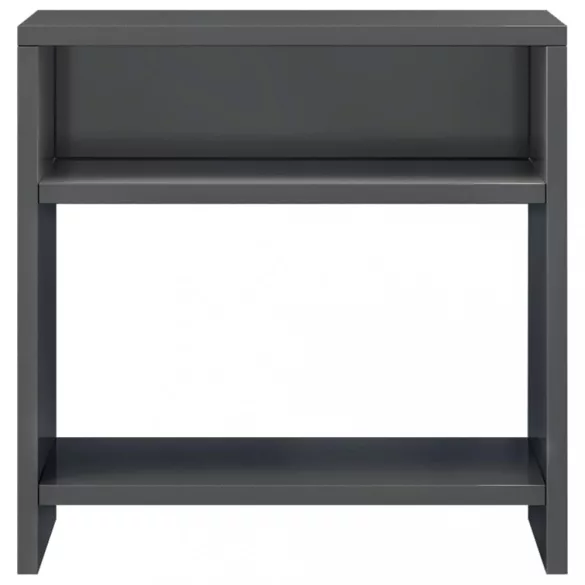 magasfényű szürke szerelt fa éjjeliszekrény 40 x 30 x 40 cm