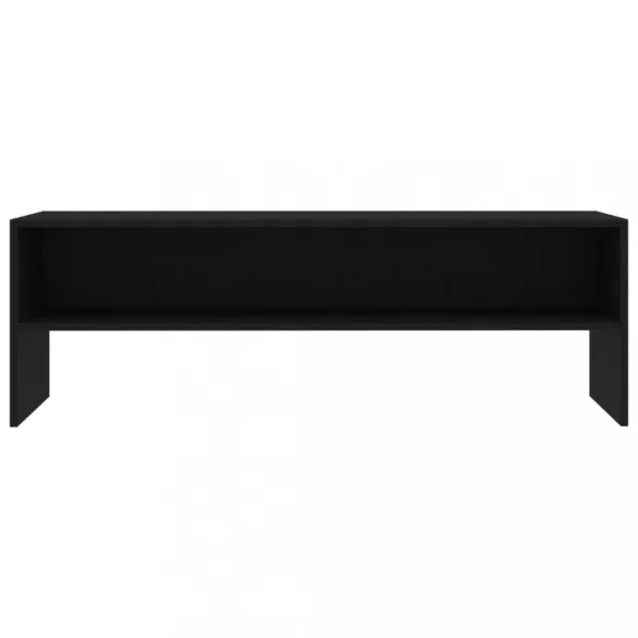 fekete szerelt fa TV-szekrény 120 x 40 x 40 cm