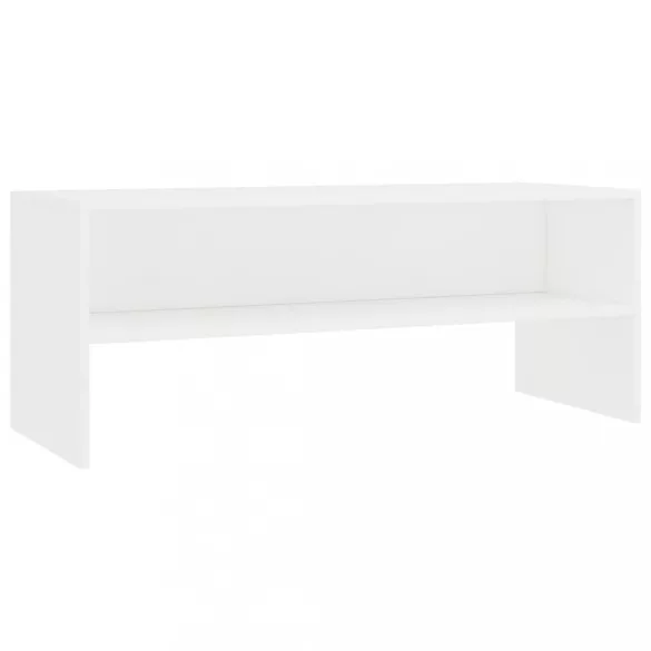 fehér szerelt fa TV-szekrény 100 x 40 x 40 cm