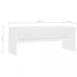 fehér szerelt fa TV-szekrény 100 x 40 x 40 cm