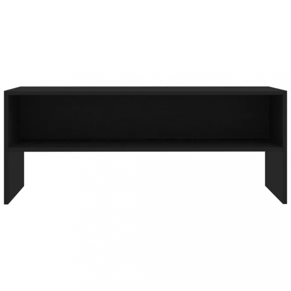 fekete szerelt fa TV-szekrény 100 x 40 x 40 cm