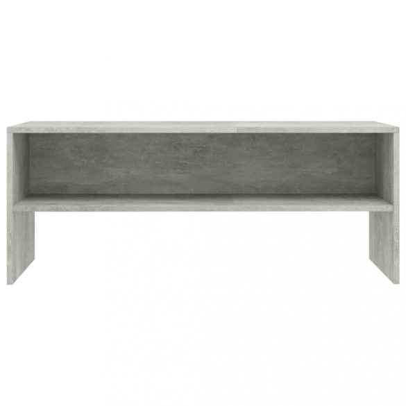 betonszürke szerelt fa TV-szekrény 100 x 40 x 40 cm