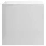 magasfényű fehér szerelt fa éjjeliszekrény 40 x 30 x 30 cm