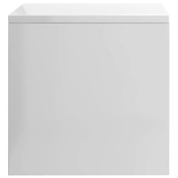 magasfényű fehér szerelt fa éjjeliszekrény 40 x 30 x 30 cm