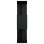 fekete szerelt fa könyvszekrény/térelválasztó 80 x 24 x 96 cm