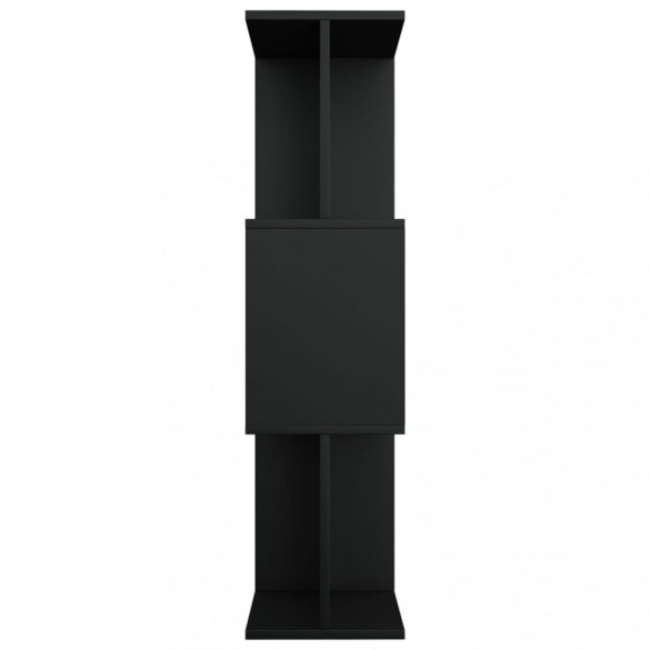 fekete szerelt fa könyvszekrény/térelválasztó 80 x 24 x 96 cm